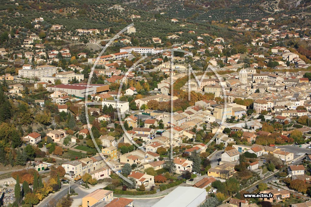 Photo arienne de Buis les Baronnies