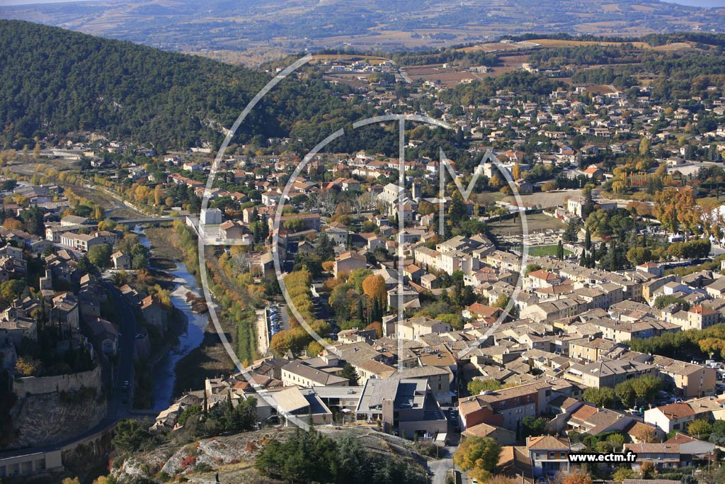 Photo arienne de Vaison la Romaine