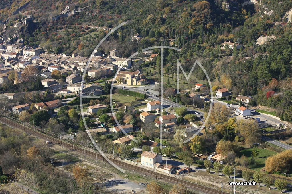 Photo arienne de Rochemaure