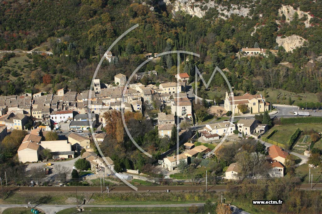 Photo arienne de Rochemaure