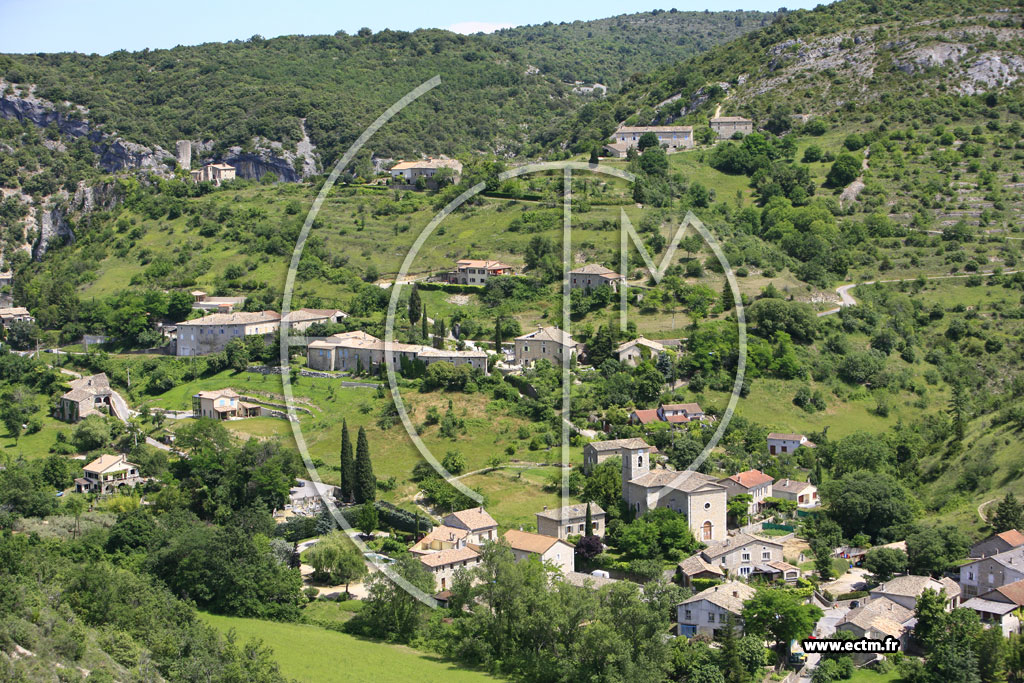 Photo arienne de Rochecolombe