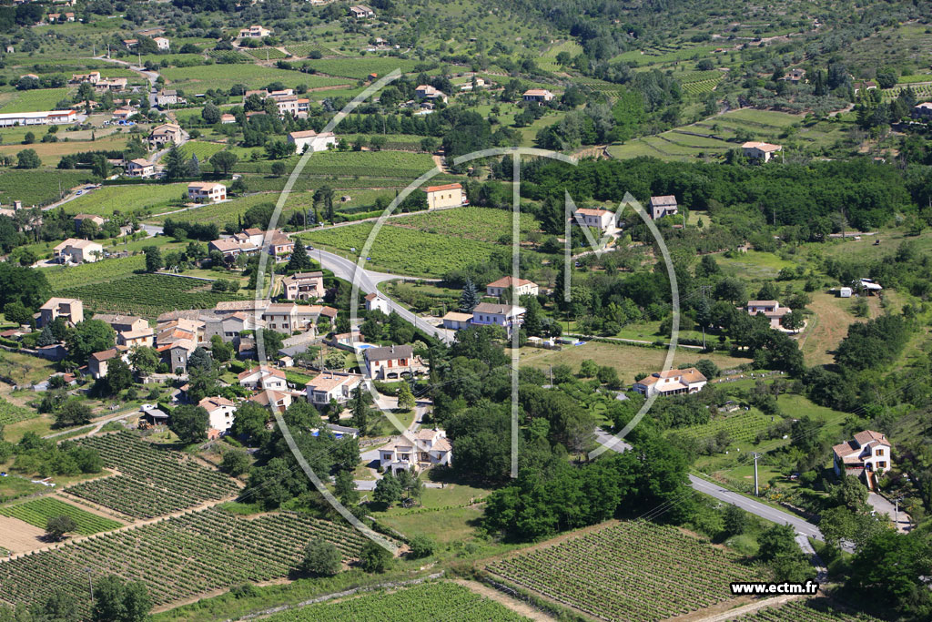 Photo arienne de Largentiere