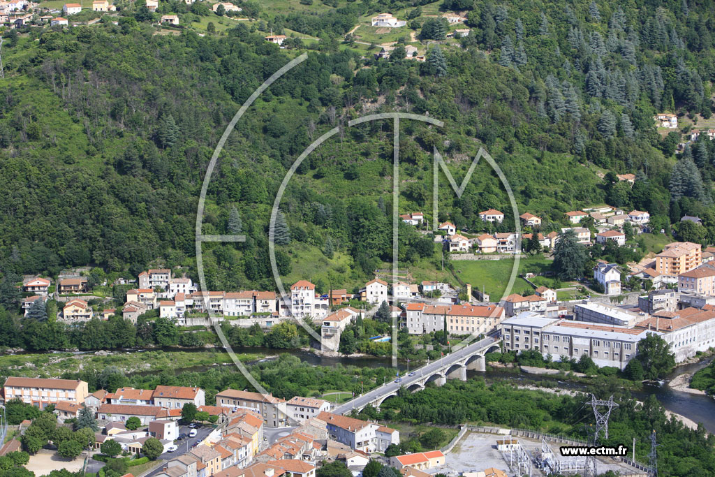 Photo arienne de Vals les Bains