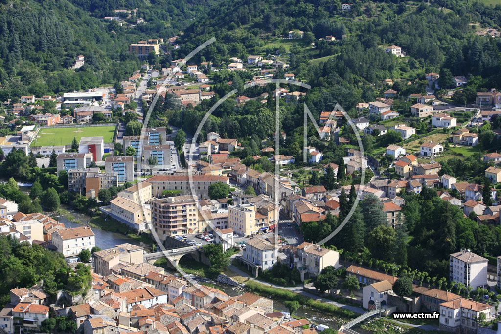 Photo arienne de Vals les Bains