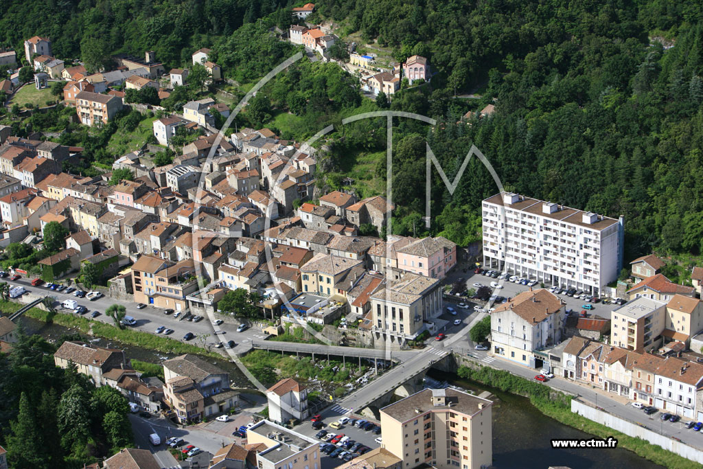 Photo arienne de Vals les Bains