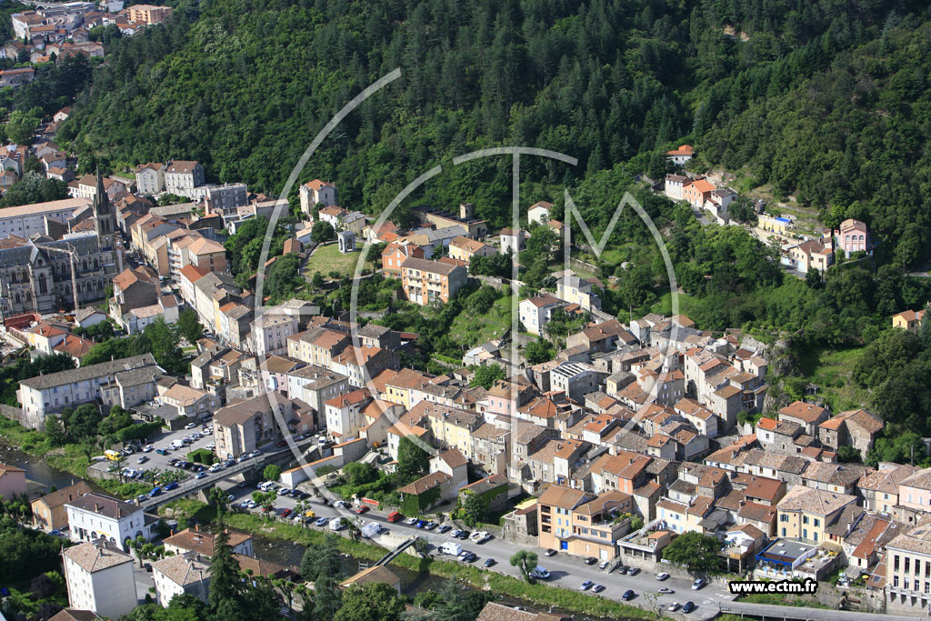 Photo arienne de Vals les Bains