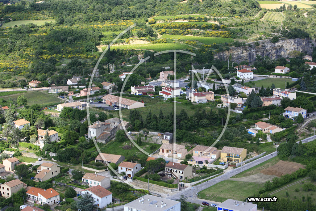 Photo arienne de Bourg Saint Andeol