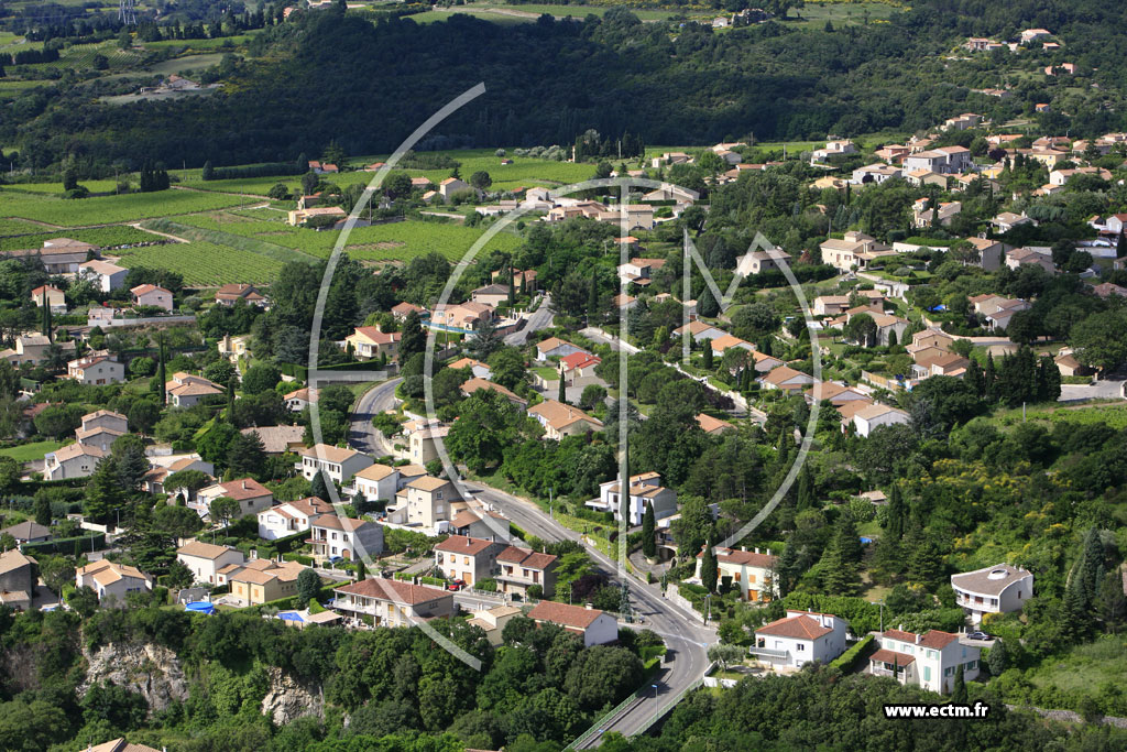 Photo arienne de Bourg Saint Andeol