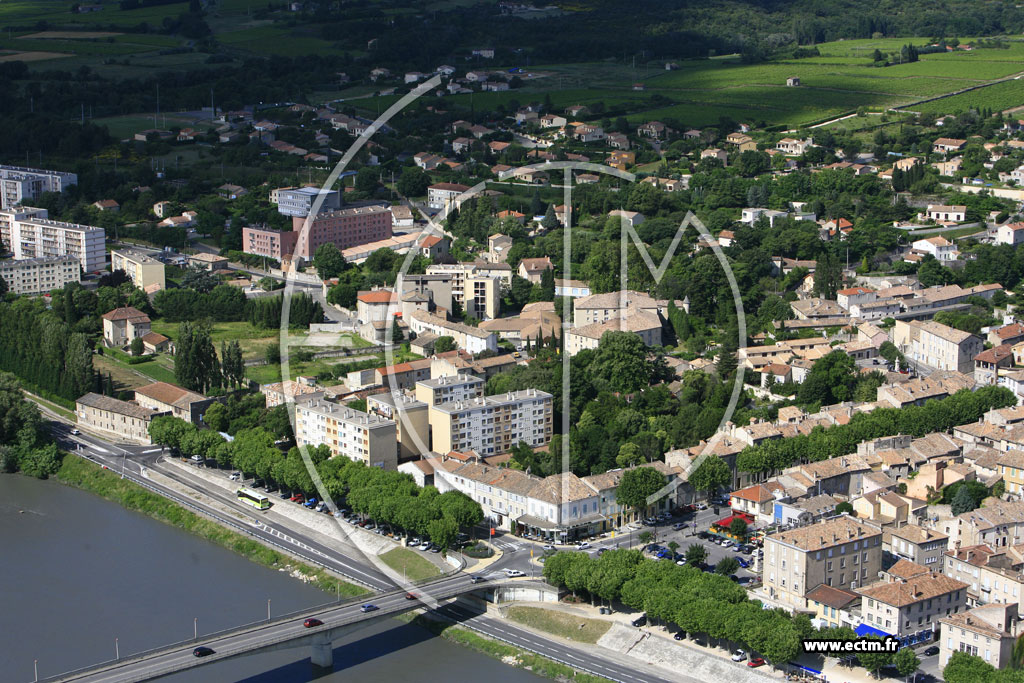 Photo arienne de Bourg Saint Andeol