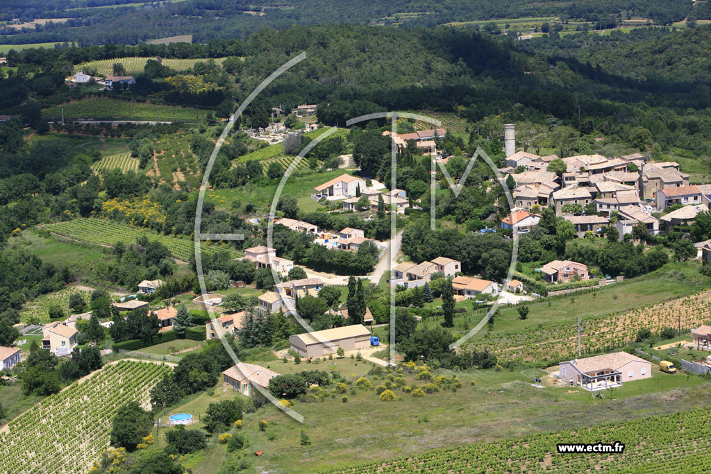 Photo arienne de Saint Andre d'Olerargues