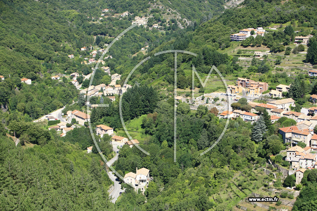 Photo arienne de Antraigues sur Volane