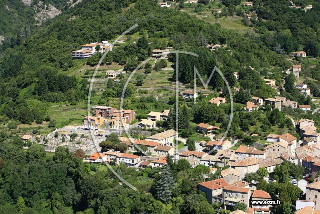 Photo arienne de Antraigues sur Volane