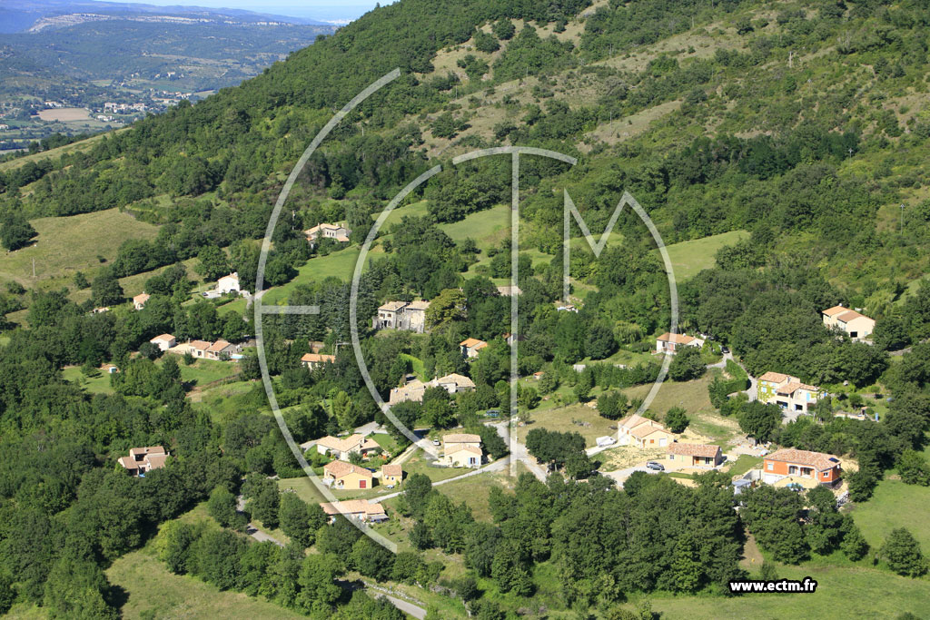 Photo arienne de Saint Bauzile