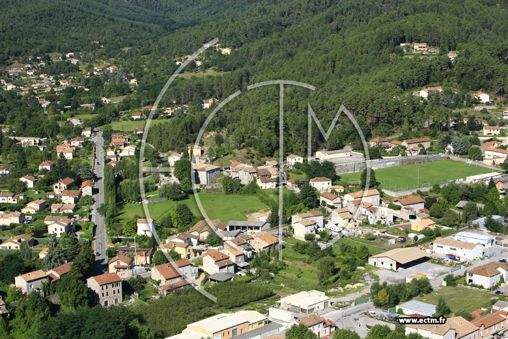 Photo arienne de Lalevade d'Ardeche