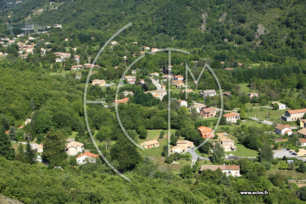 Photo arienne de Meyras (Champagne)