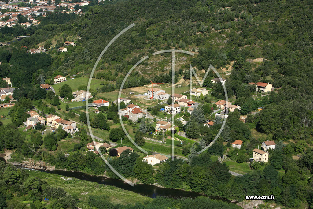 Photo arienne de Vals les Bains (Arlix)