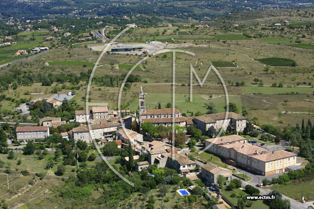 Photo arienne de Lablachere (Notre Dame de bon secours)