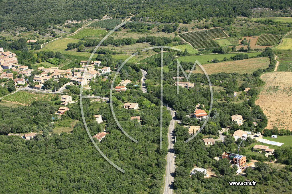 Photo arienne de Labastide de Virac