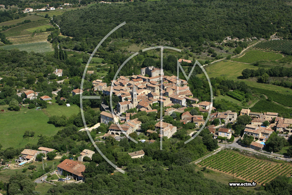 Photo arienne de Labastide de Virac