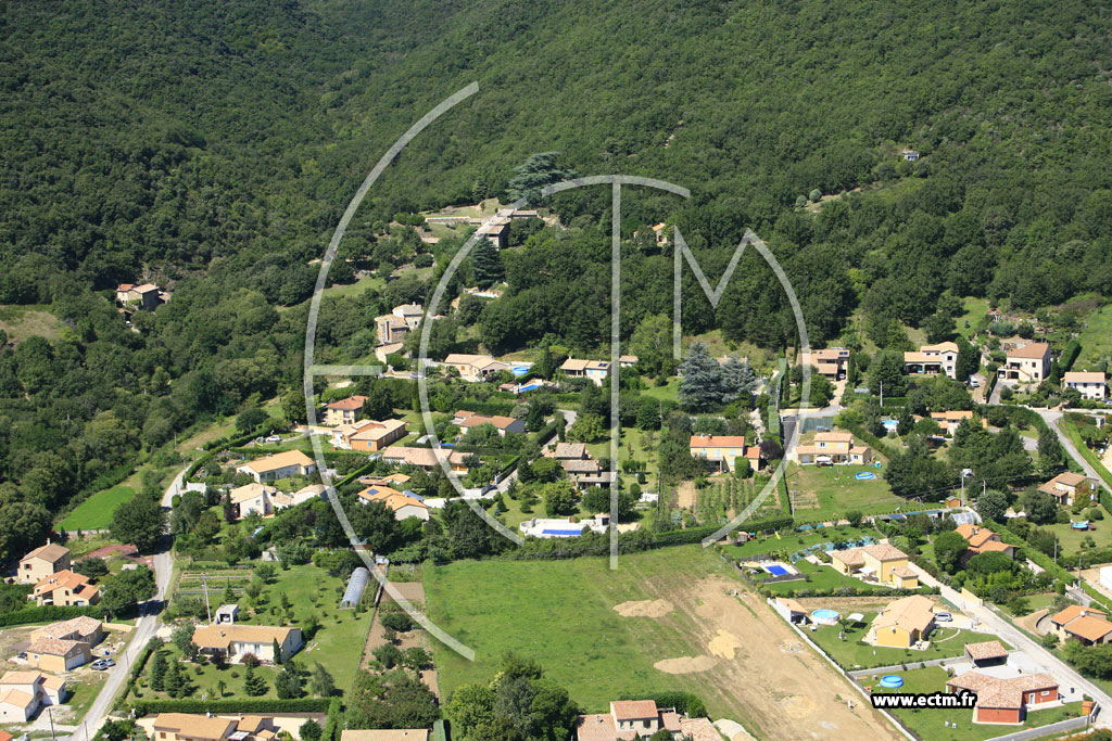 Photo arienne de Saint Georges les Bains