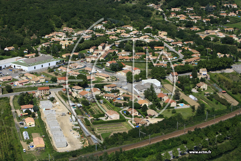 Photo arienne de Saint Georges les Bains