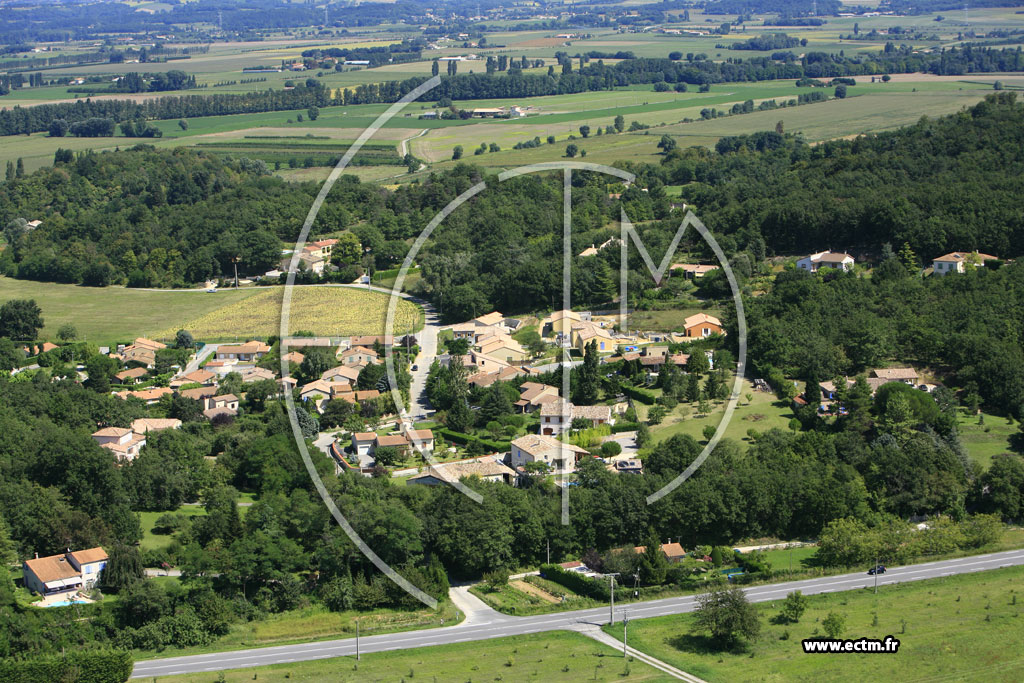 Photo arienne de Beaumont les Valence