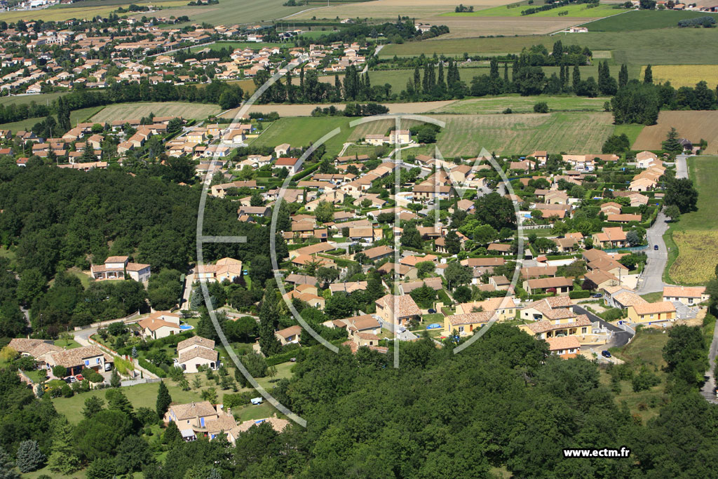 Photo arienne de Beaumont les Valence