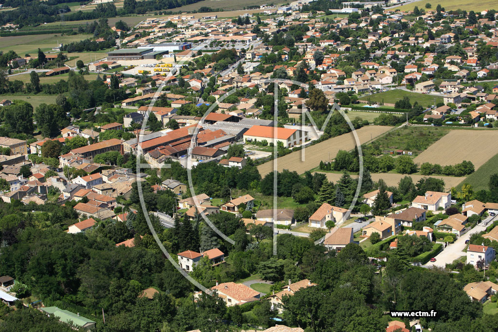 Photo arienne de Beaumont les Valence