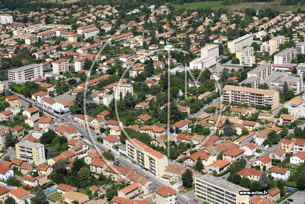 Photo arienne de Guilherand Granges