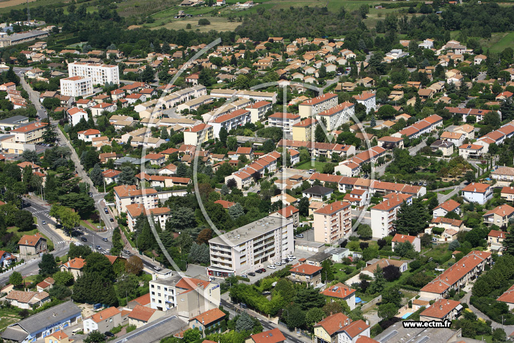 Photo arienne de Guilherand Granges
