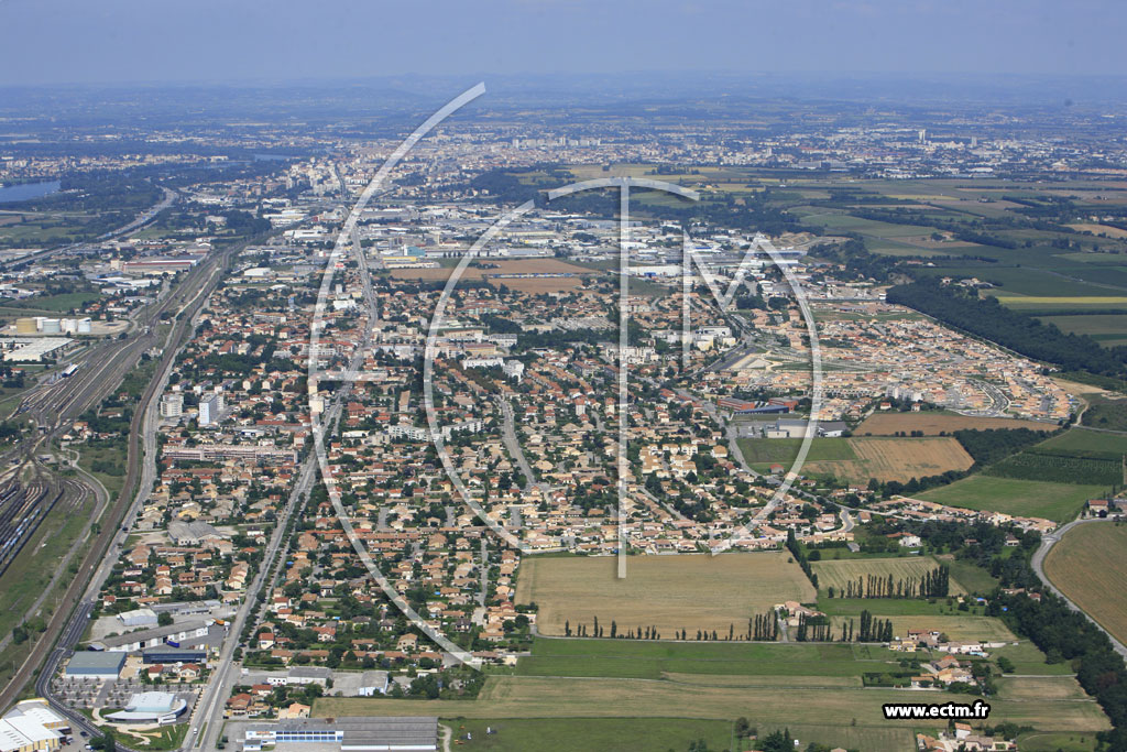 Photo arienne de Portes les Valence