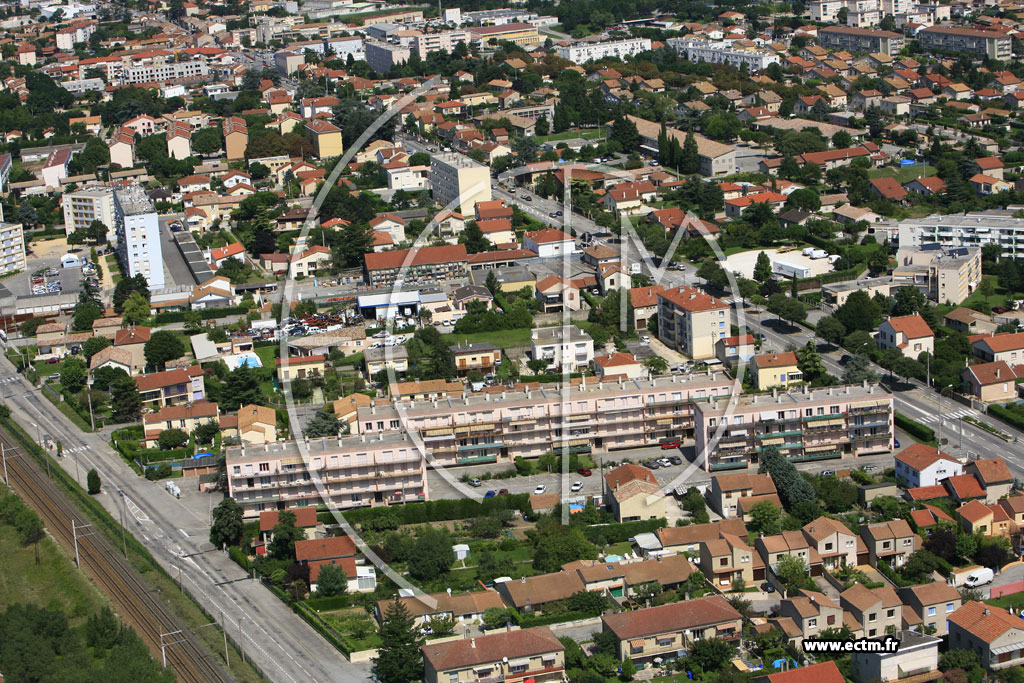Photo arienne de Portes les Valence