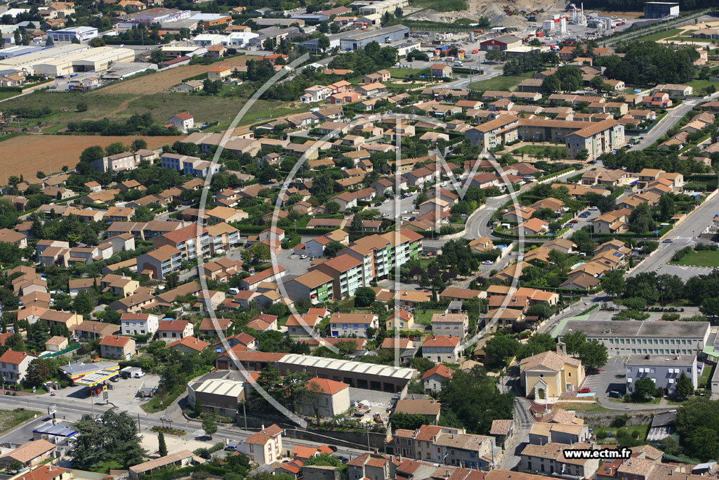 Photo arienne de Portes les Valence