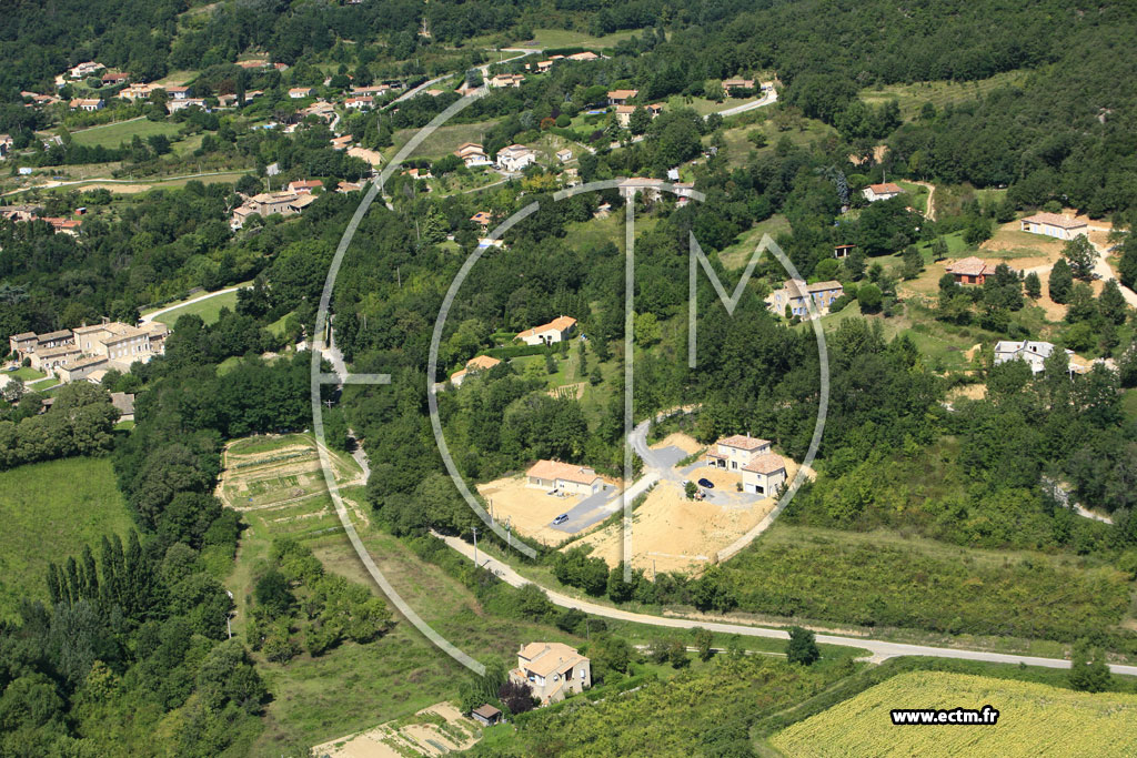 Photo arienne de Saint Georges les Bains (Saint Marcel)