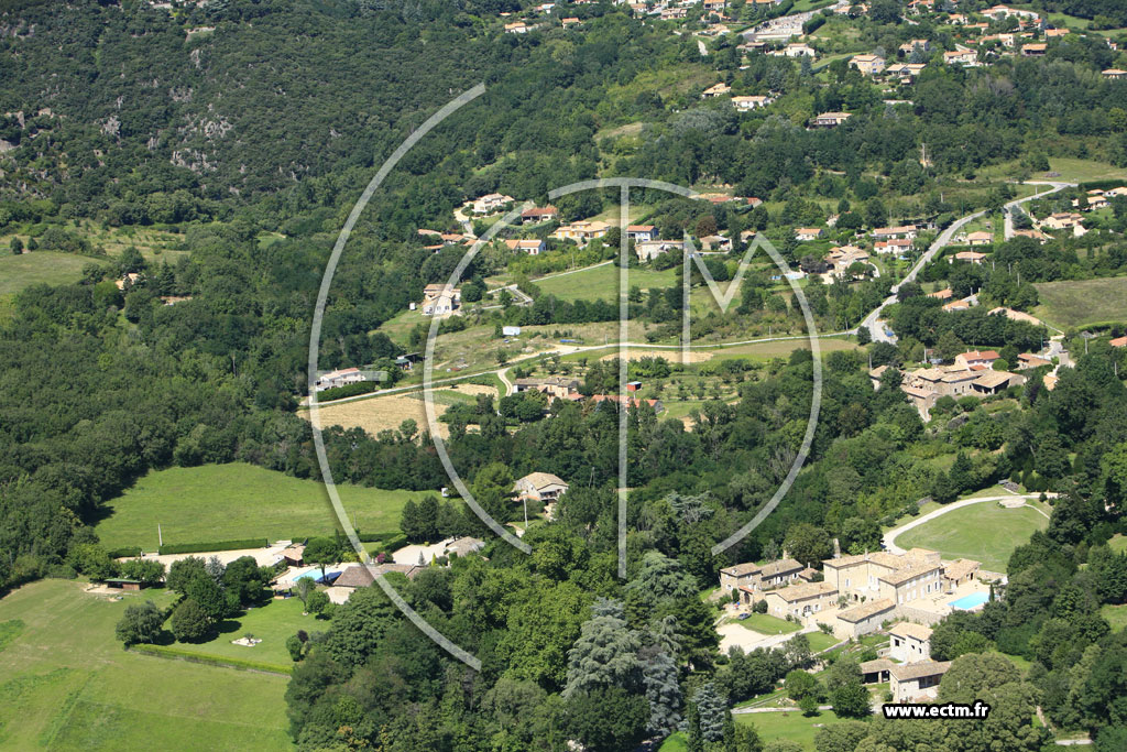 Photo arienne de Saint Georges les Bains (Saint Marcel)