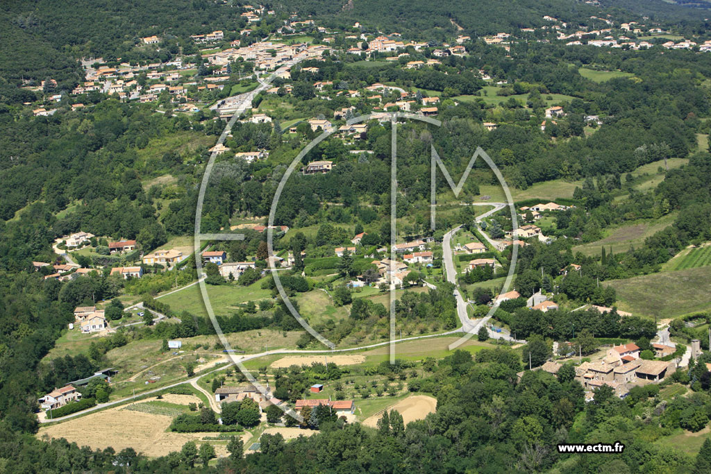 Photo arienne de Saint Georges les Bains (Saint Marcel)
