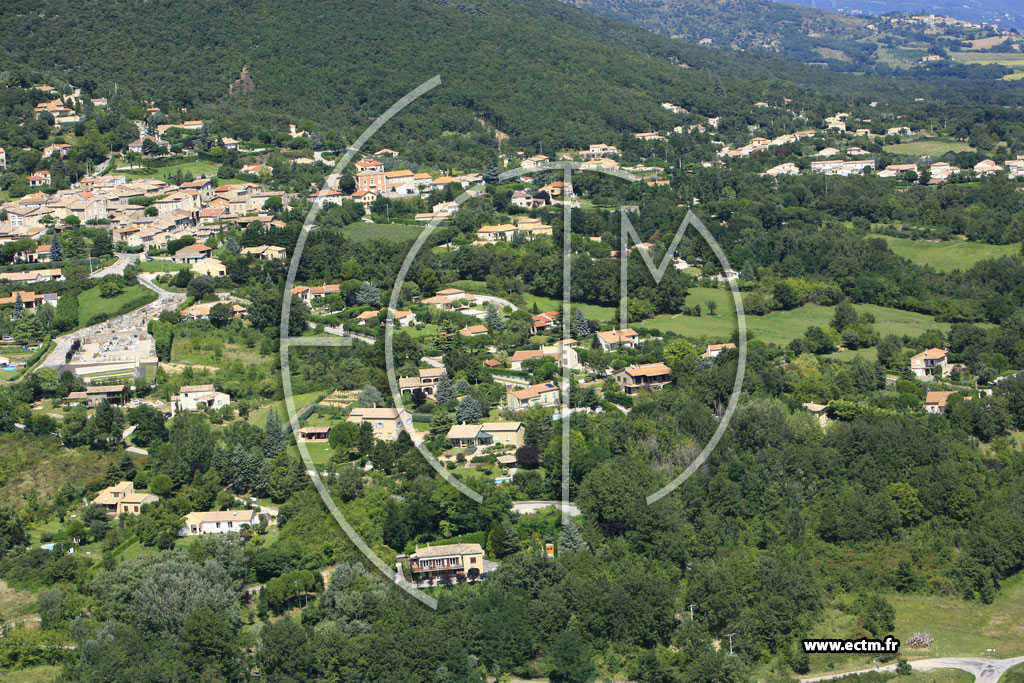 Photo arienne de Saint Georges les Bains (Saint Marcel)