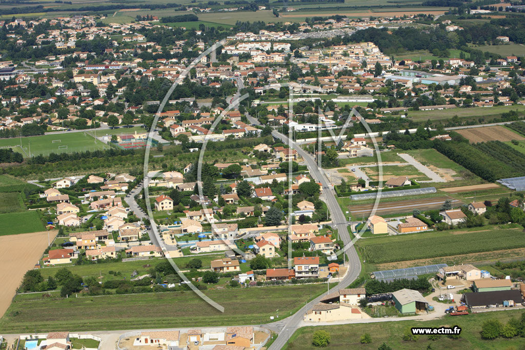 Photo arienne de Saint Marcel les Valence