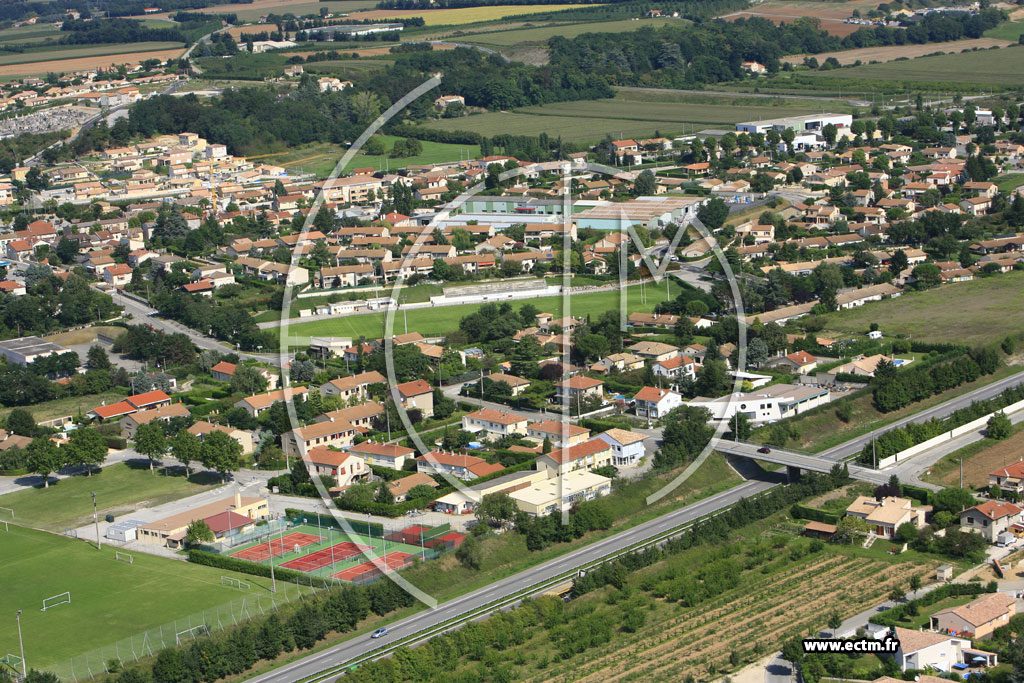 Photo arienne de Saint Marcel les Valence