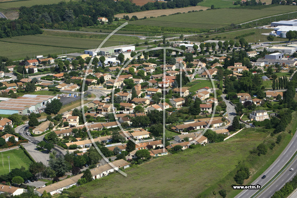 Photo arienne de Saint Marcel les Valence