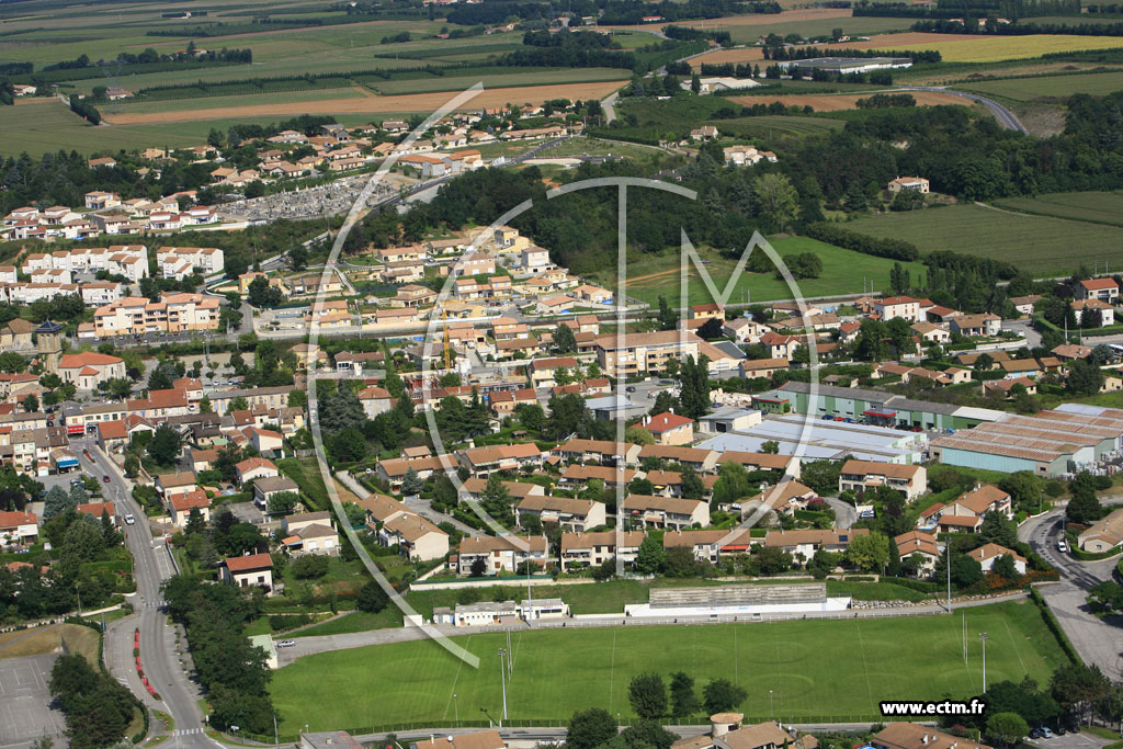 Photo arienne de Saint Marcel les Valence