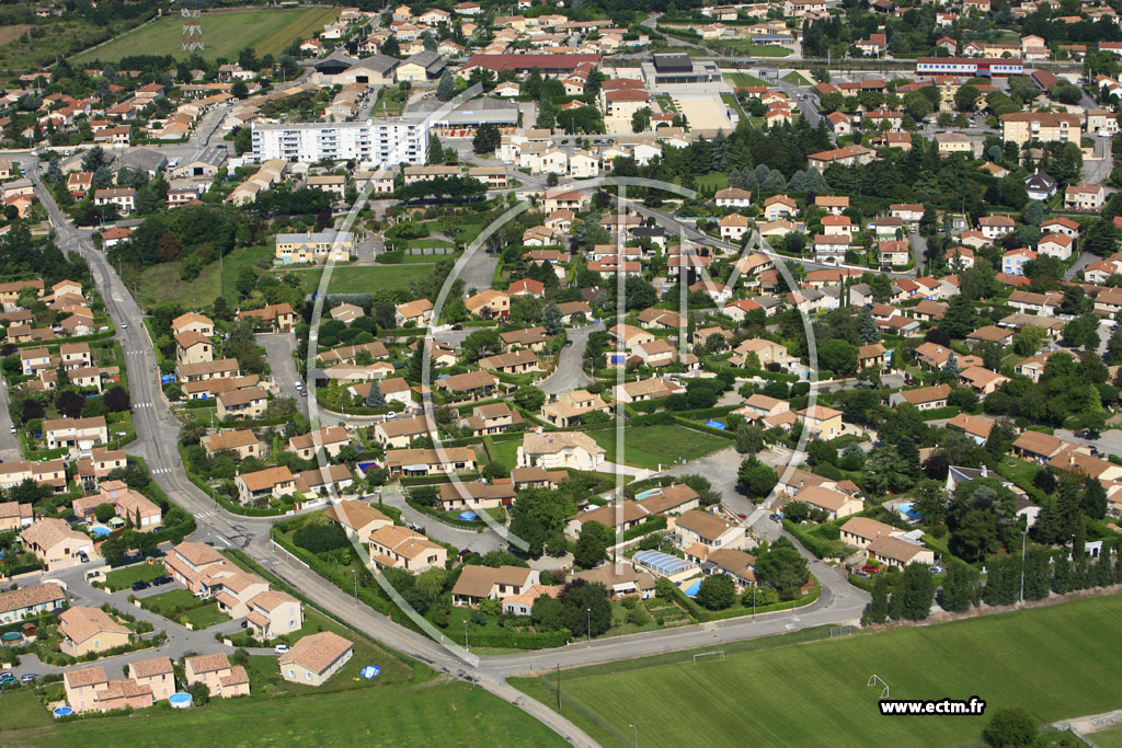 Photo arienne de Saint Marcel les Valence