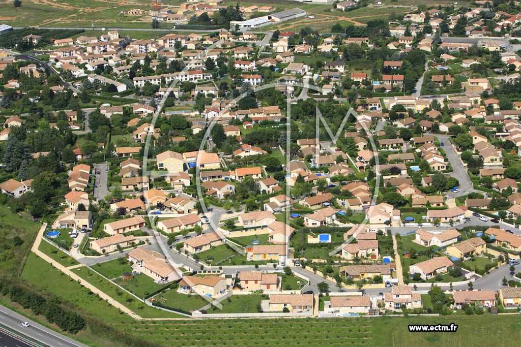 Photo arienne de Saint Marcel les Valence