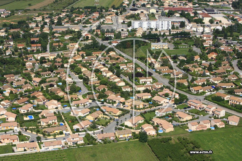 Photo arienne de Saint Marcel les Valence