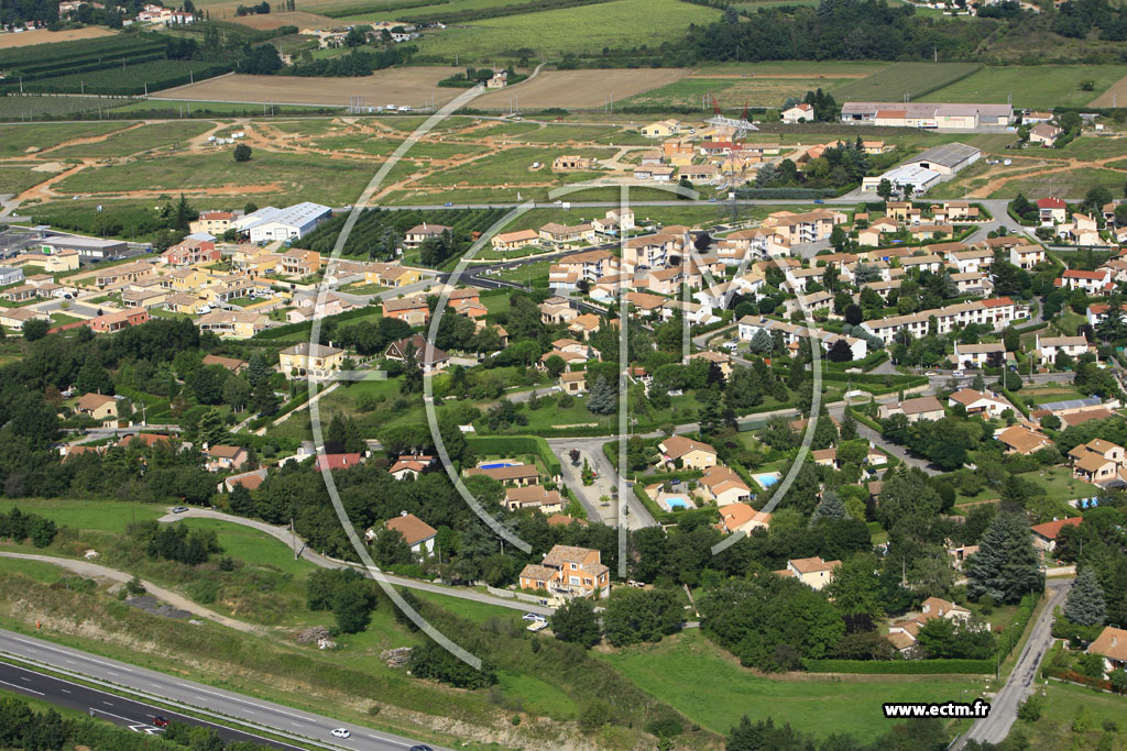 Photo arienne de Saint Marcel les Valence
