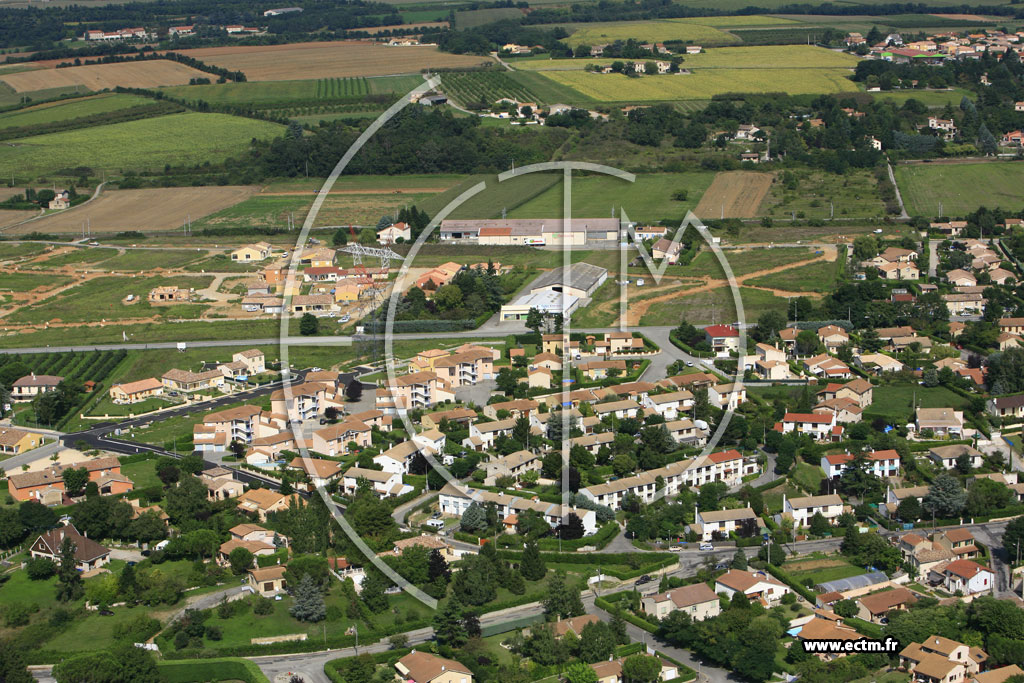 Photo arienne de Saint Marcel les Valence