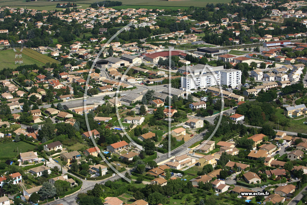 Photo arienne de Saint Marcel les Valence