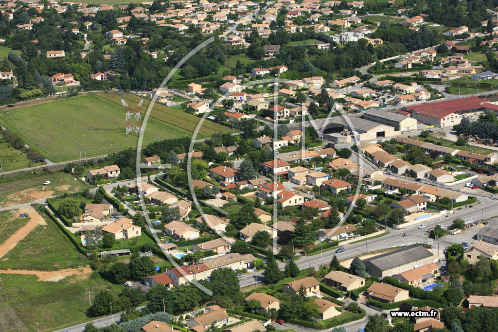 Photo arienne de Saint Marcel les Valence