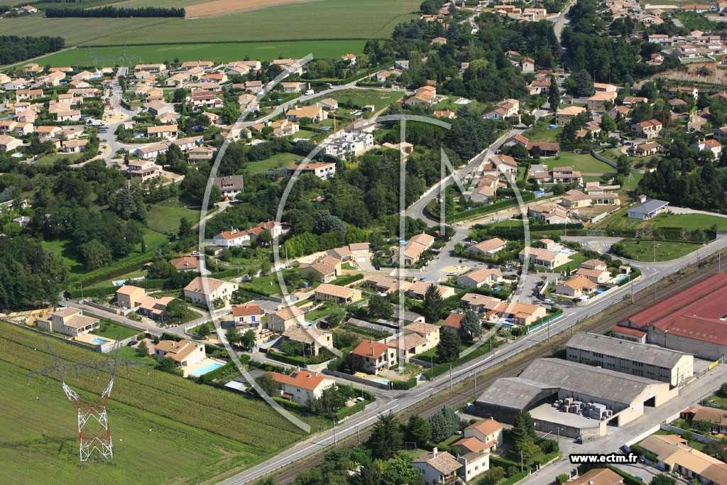 Photo arienne de Saint Marcel les Valence