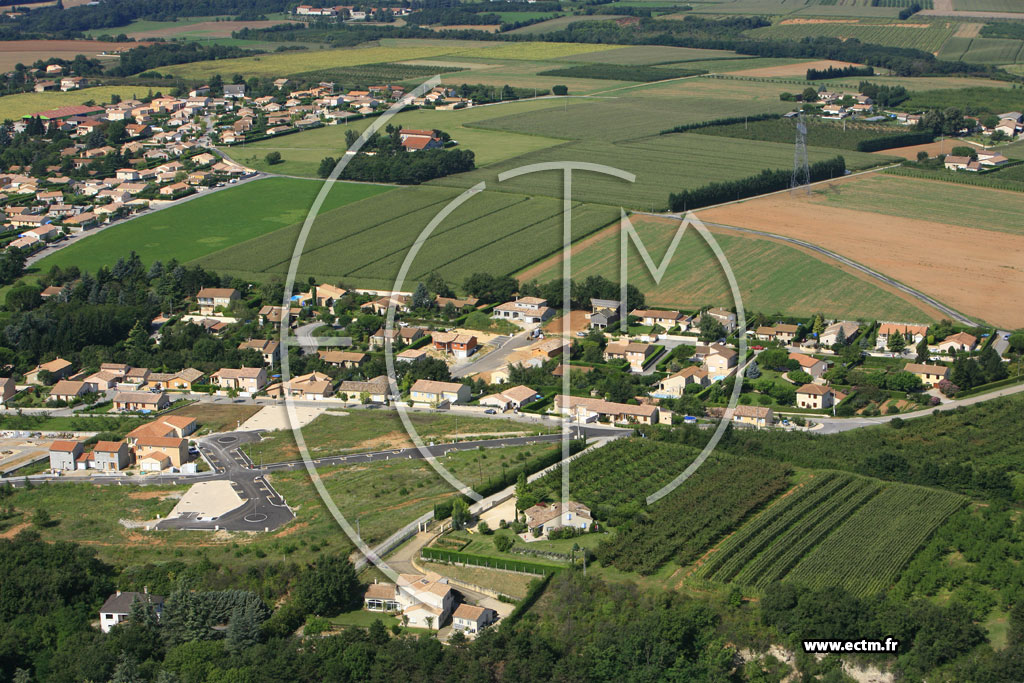Photo arienne de Saint Marcel les Valence